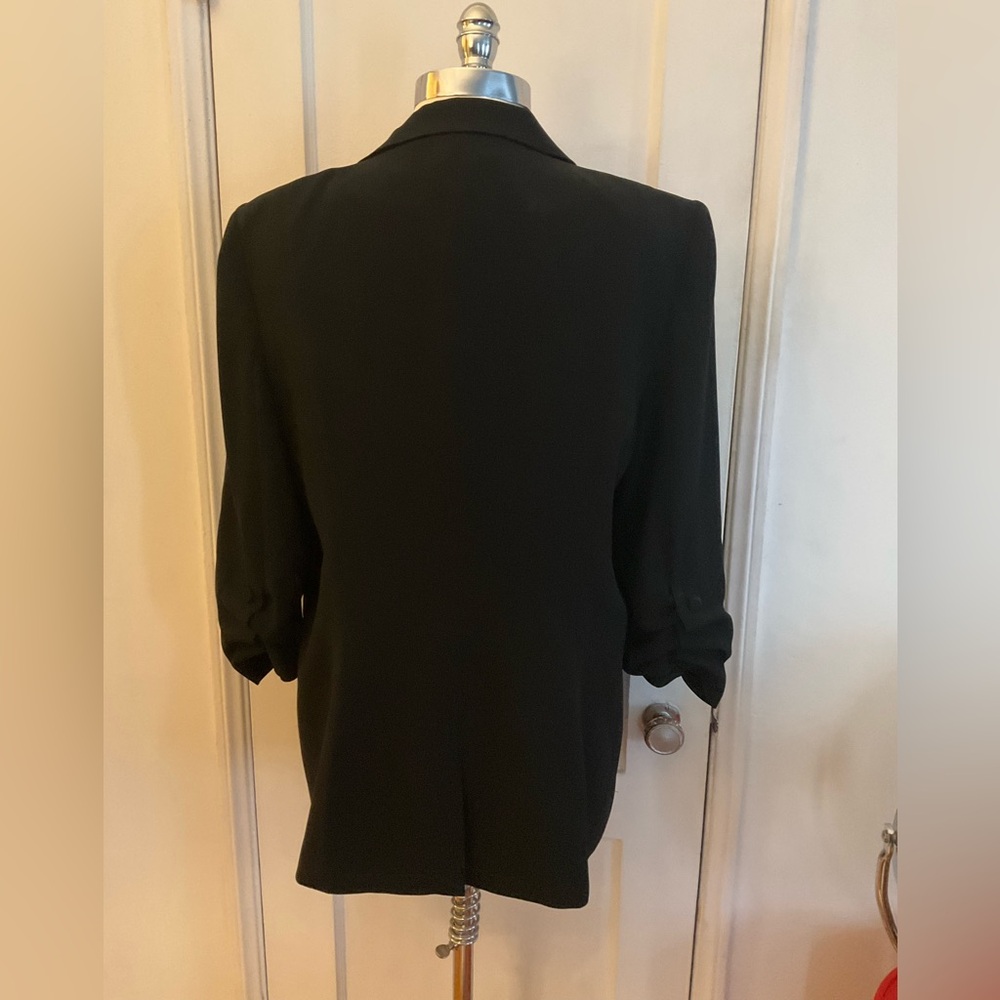 cinq a sept Khole Black Single-Button Notched Lapel Blazer 16 - Picture 5 of 8